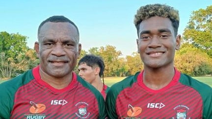 Club first for father and son duo Sete and Dan who played for the Bunnies A-grade side. Picture: Facebook.