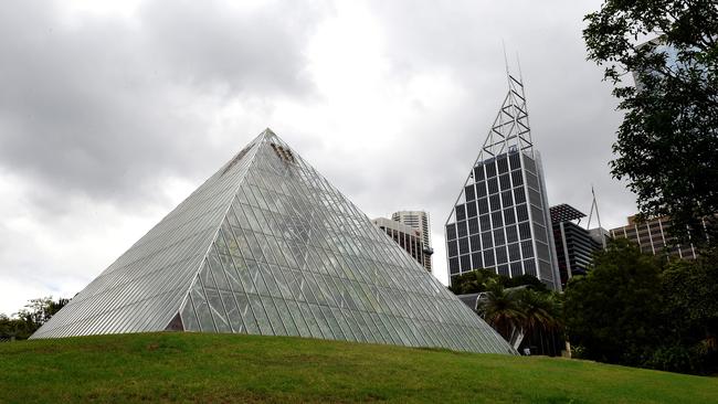 What was formerly the tropical centre at Sydney's Botanical Gardens ,including a Glass Pyramid,is closed for redevelopment.