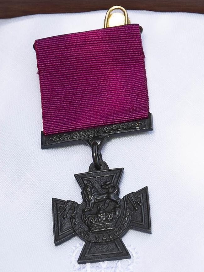 Teddy Sheean’s posthumous Victoria Cross. Picture: NCA NewsWire/Gary Ramage