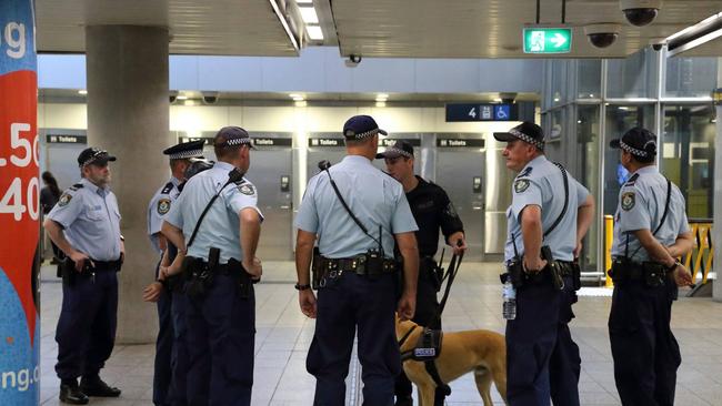 Police hold operations partly targeting knives on public transport on Sydney trains.