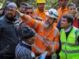 Australian Professor Arnold Dix, who is heading up the efforts to rescue 41 workers trapped in a collapsed tunnel in Northern India. Pics courtesy of Arnold Dix