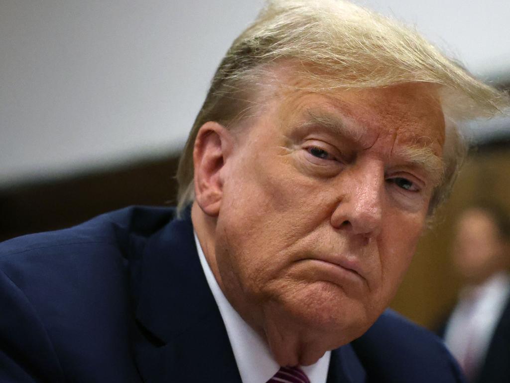 Former US President Donald Trump is on trial in New York for allegedly covering up hush money payments linked to extramarital affairs. Picture: AFP