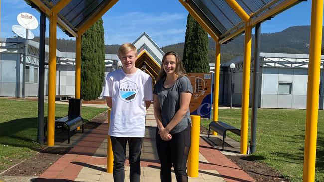 Claremont College student leaders Jack Rainbird and Tahlia Zabel. Source: SUPPLIED.