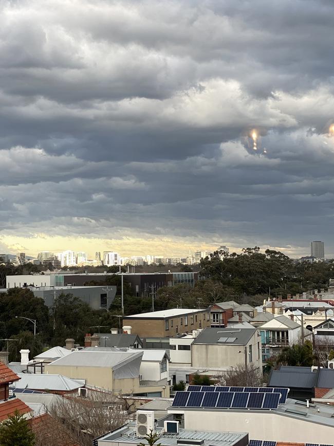 The storm sweeps over Albert Park on Thursday. Reader picture: Tracey Stephenson