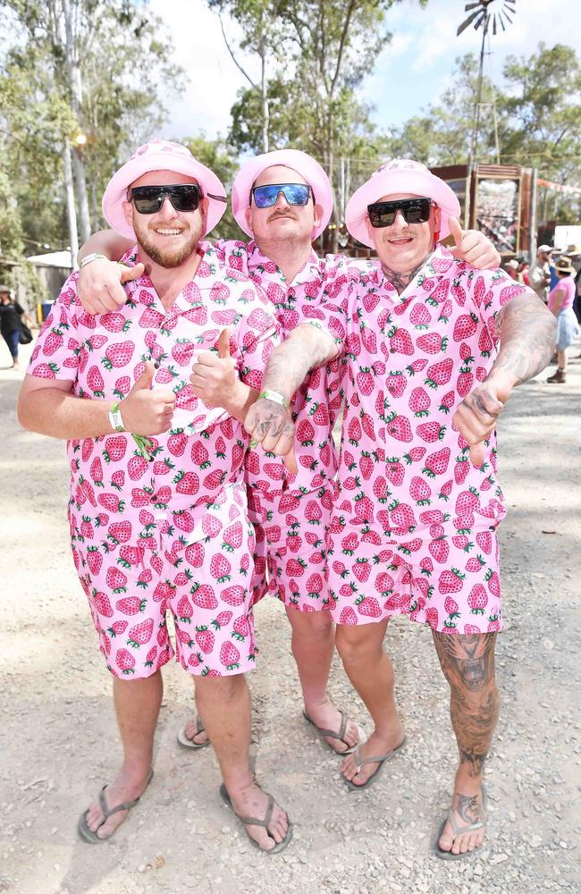 Frank Traestorr, Boff Morris and Rush Smith at Gympie Music Muster. Picture: Patrick Woods.