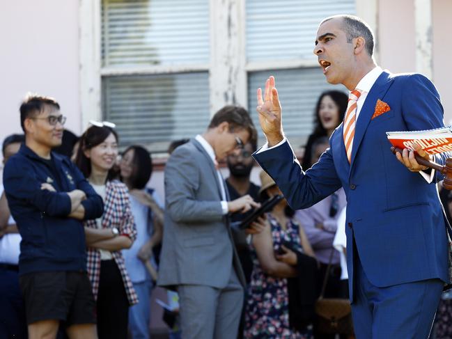 SUNDAY TELEGRAPH - 27/3/21Auction at 69 Waterview Rd at Putney which sold for $3.982M.  Auctioneer Michael Garofolo pictured. Picture: Sam Ruttyn