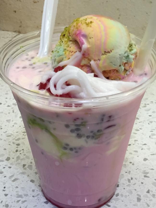 Rose Syrup at Durga Paan and Falooda House. Picture: Jenifer Jagielski