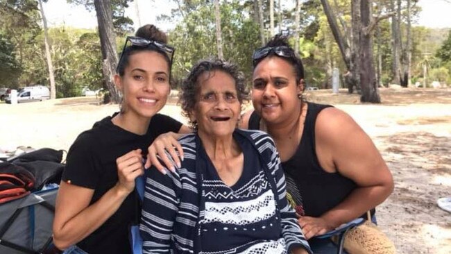 Kaydi Enoch with her nana and another family member. Photo: Facebook.