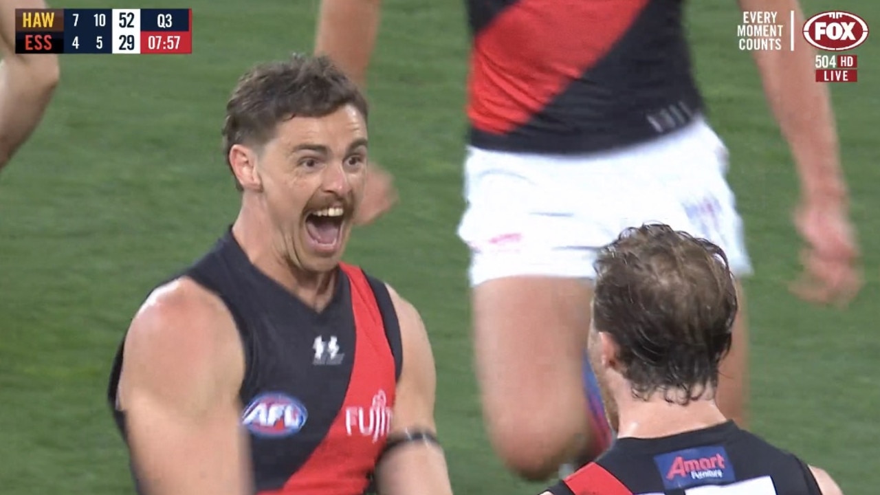 Joe Daniher has kicked his first AFL goal in over a year.