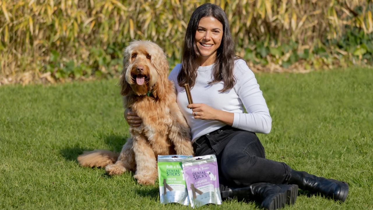 Arianne Sackville and her dog, Louie. Picture: Supplied.