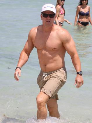 Wahlberg at the beach back in May.