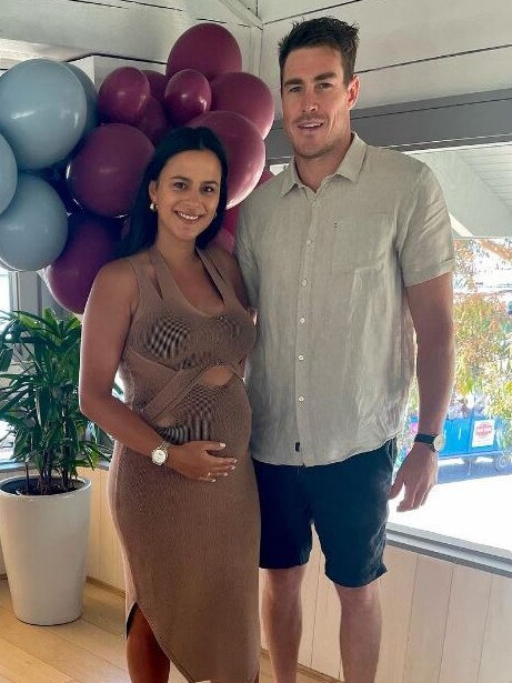 Jeremy Cameron's partner Indiana is due any week. Photo: Instagram.