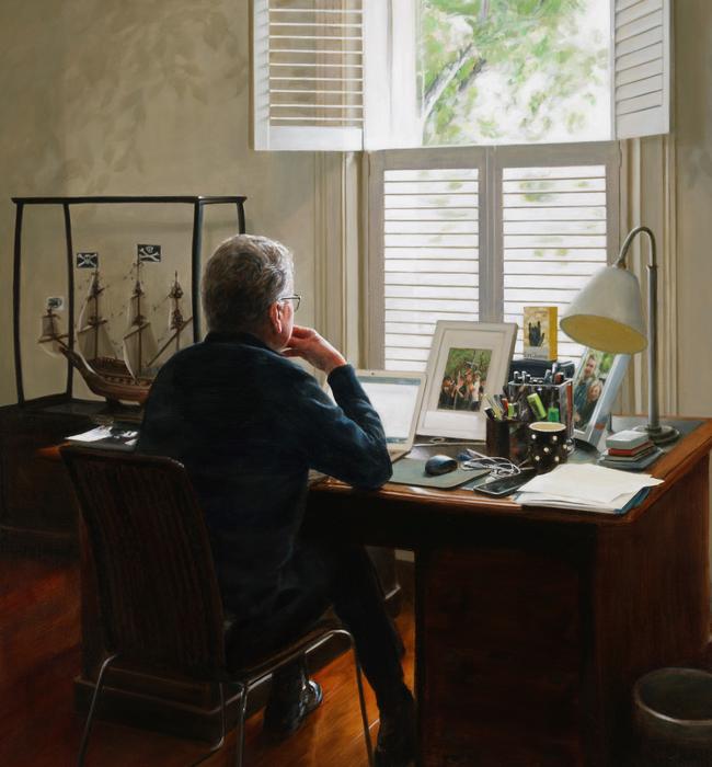 The Writer, Peter Goldsworthy - painting by Deidre But-Husaim for the National Portrait Gallery in Canberra’s 20th anniversary. Picture: Supplied