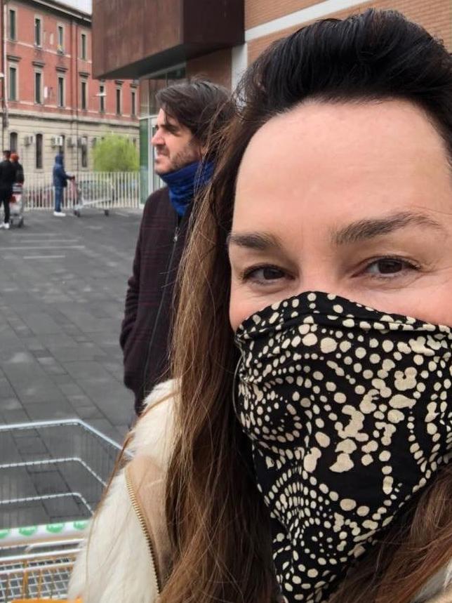 Kate Langbroek during lockdown in Italy. Picture: Instagram/katelangbroek