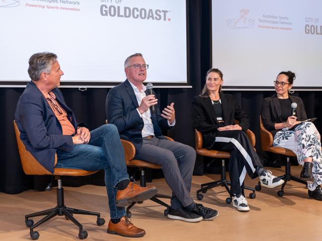 David Martin speaking at the Australian Sports Technologies (ASTN) networking event on the Gold Coast. Picture: C 4 Creativity.