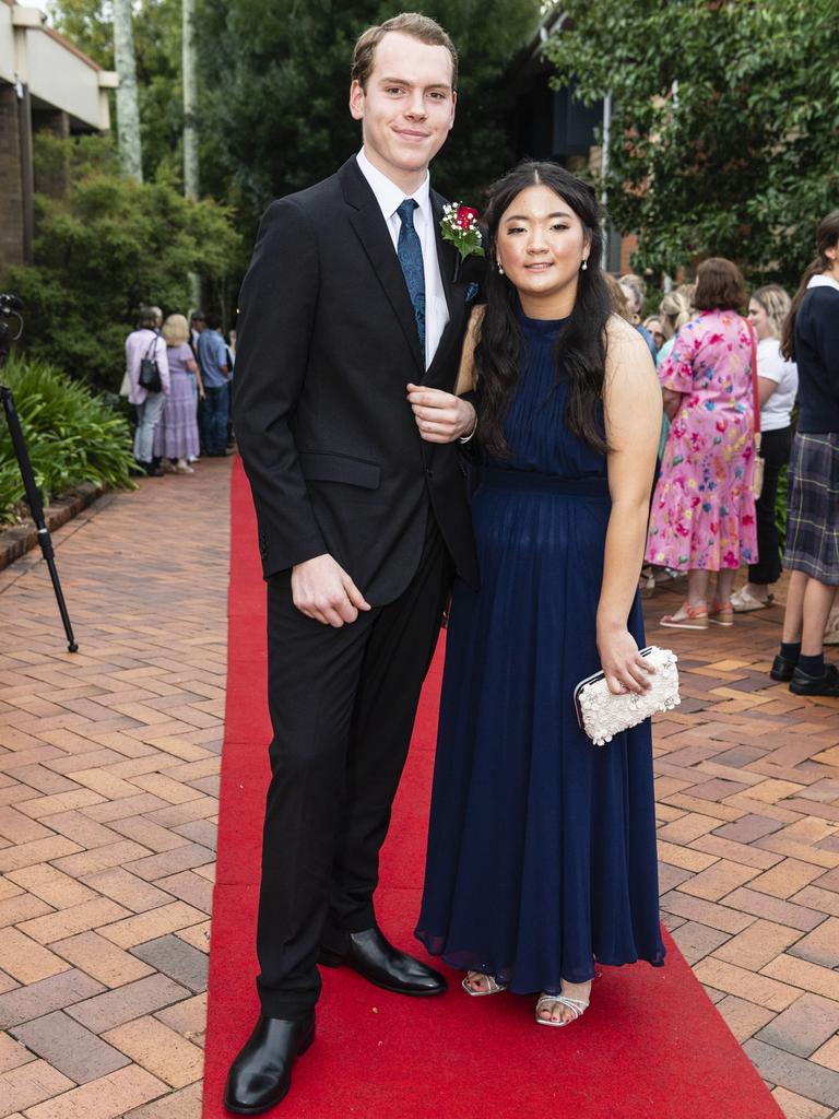 Tess Winten and Brock Clark at Fairholme College formal, Wednesday, March 29, 2023. Picture: Kevin Farmer