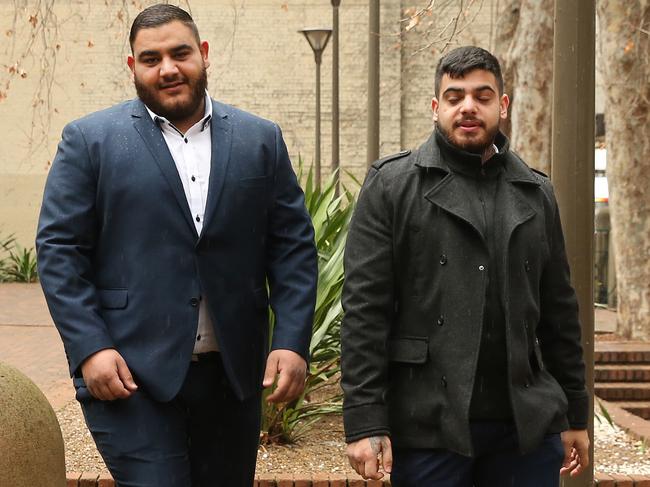 Abraham (left) and Hasan Sayour at Central Local Court in 2018. Picture: Richard Dobson