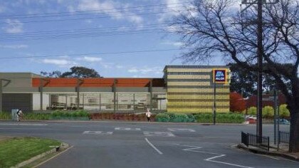 Aldi has submitted new plans for a store on Portrush Rd, Glenunga. Picture: Supplied
