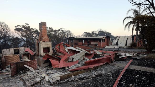 One of the many destroyed homes in Tathra. Picture: Gary Ramage