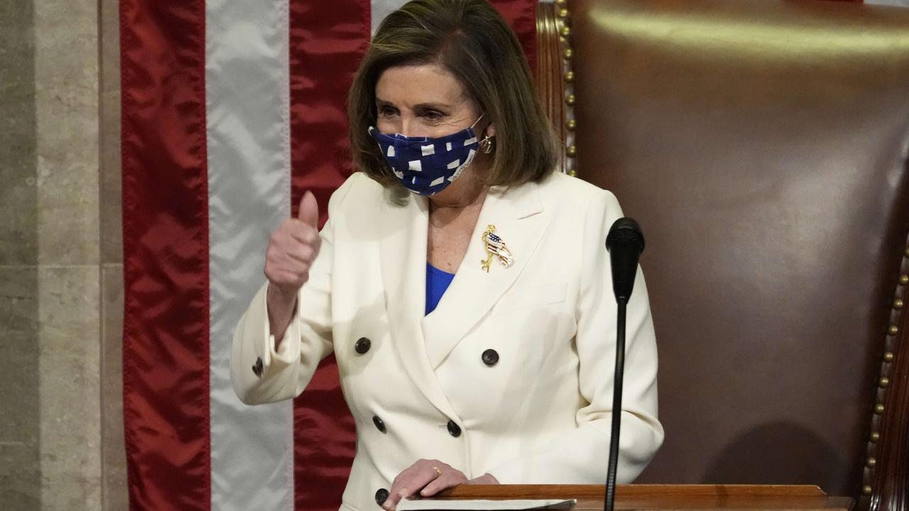 Ms Pelosi presiding over today’s vote. Picture: Drew Angerer/Getty Images/AFP