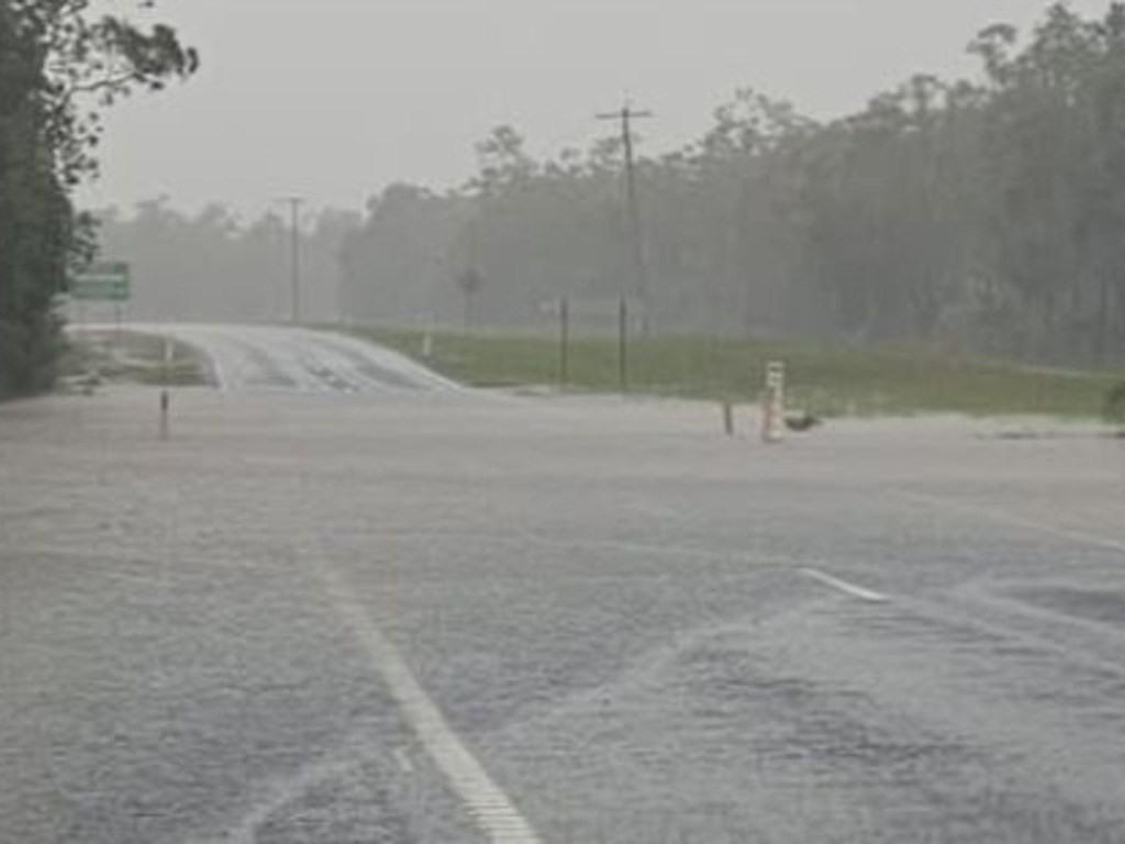 Kristy Ryan shared this photo of the road from Boonaroo to Maryborough cut by flood water.