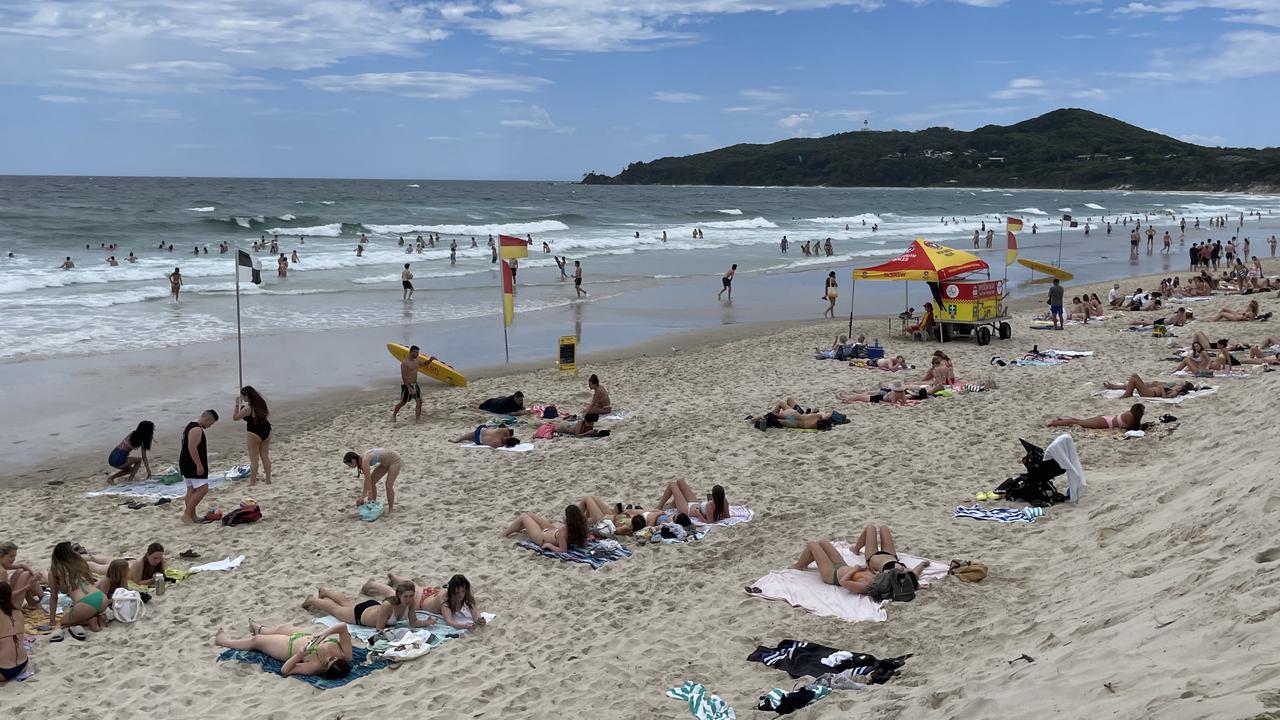 Byron Bay has been packed with school leavers. Picture: Savannah Pocock