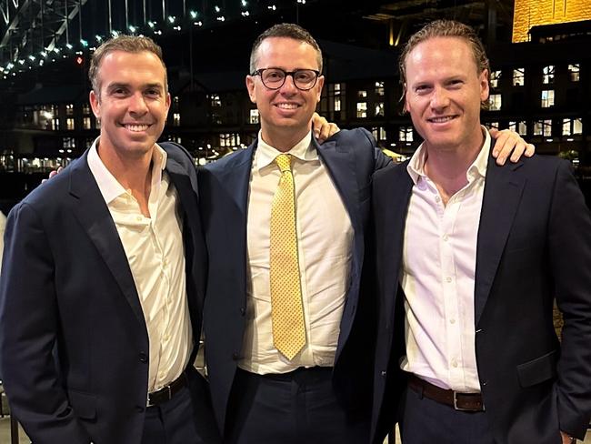 Tom Morris, Mitch Cleary and Sam McClure at the AFL season launch.