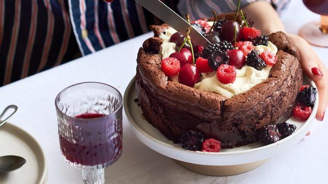 Collapsing chocolate cake. Picture: Issy Croker