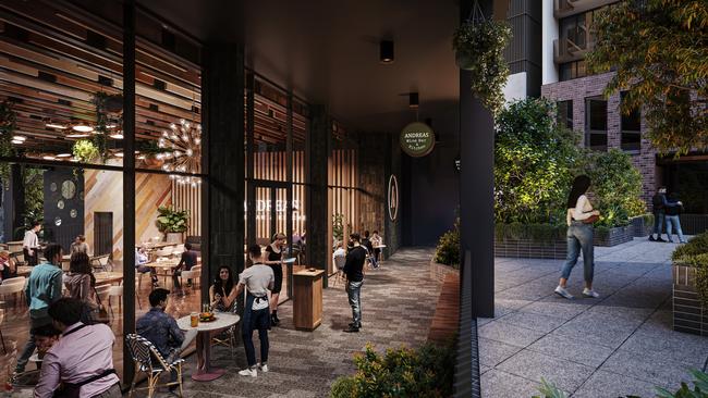 Artist's impressions of the shops and apartments at Aland's $800m Gladstone Village at Merrylands.