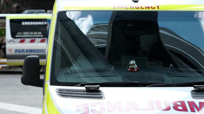 A man has been taken to hospital following a collision between a car and truck in Longwarry on Saturday morning. Picture: Supplied