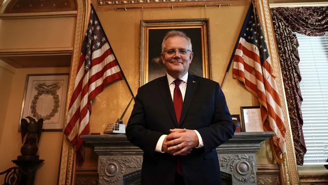Scott Morrison at the White House. Picture: Adam Taylor