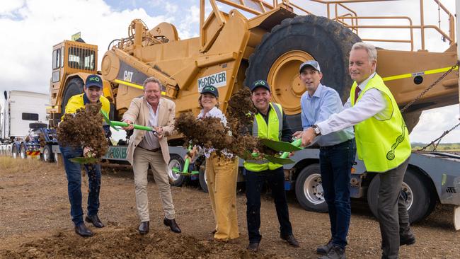 FFI started construction of the world’s largest electrolyser facility at Gladstone on Sunday. Picture: Cameron Laird