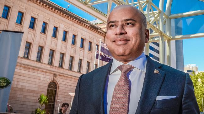 GFG Alliance and new Arrium boss Sanjeev Gupta at the Intercontinental Hotel in Adelaide on Friday. Picture: Roy Vandervegt/AAP