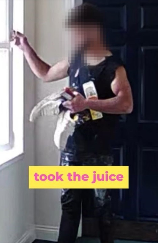 An Aussie tradie's brazen act was caught on a doorbell camera. Picture: TikTok/LifeUncut