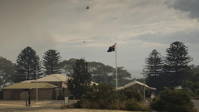 A fire at North head which started as a hazard reduction burn that broke containment lines. Picture credit: Matthew Abbott.