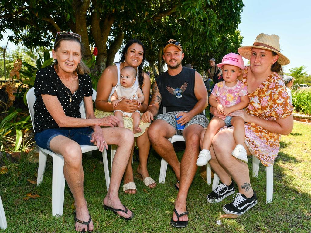 Australia Day at Casino Mini Railway are: Julie, Kolby, and Dylan Pettersson, Jordyn Fortes, Lisa Evens and Mackenzie Fuller all from Casino.