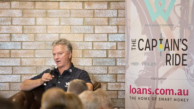 Steve Waugh. Long lunch with cricketing legend Steve Waugh at Fitzy's. Picture: Nev Madsen.