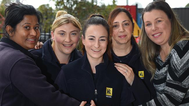 Ms Capponi with colleagues Padmini Disanayaka, Kim Scholz, Leeza Corrone and Nicole Llewellyn. Picture: Josie Hayden