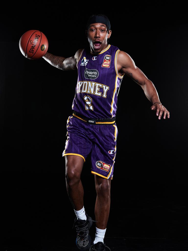 Jaylen Adams of the Kings poses during the Sydney Kings NBL headshots session.