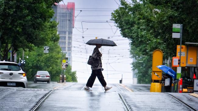 Potential thunderstorms across Melbourne in the afternoon could mean Monday became the wettest Christmas Day on record. Picture: Luis Enrique Ascui