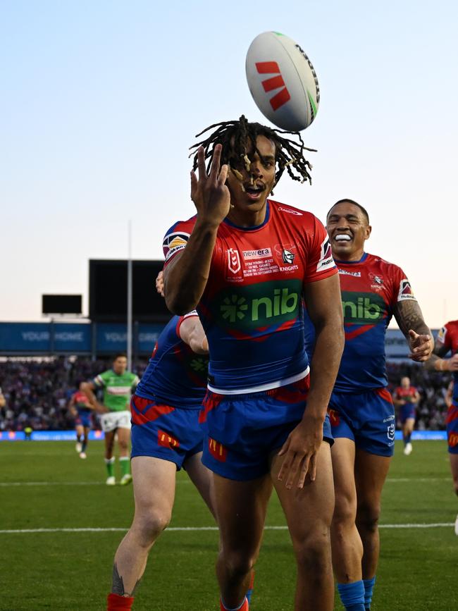 Dom Yoing’s planned move to the Knights is back on the agenda. Picture: NRL Photos