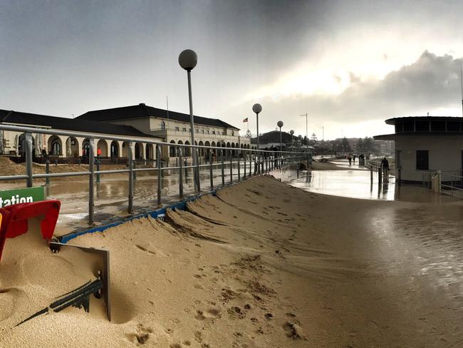 The sand build up has transformed coastal walkways.