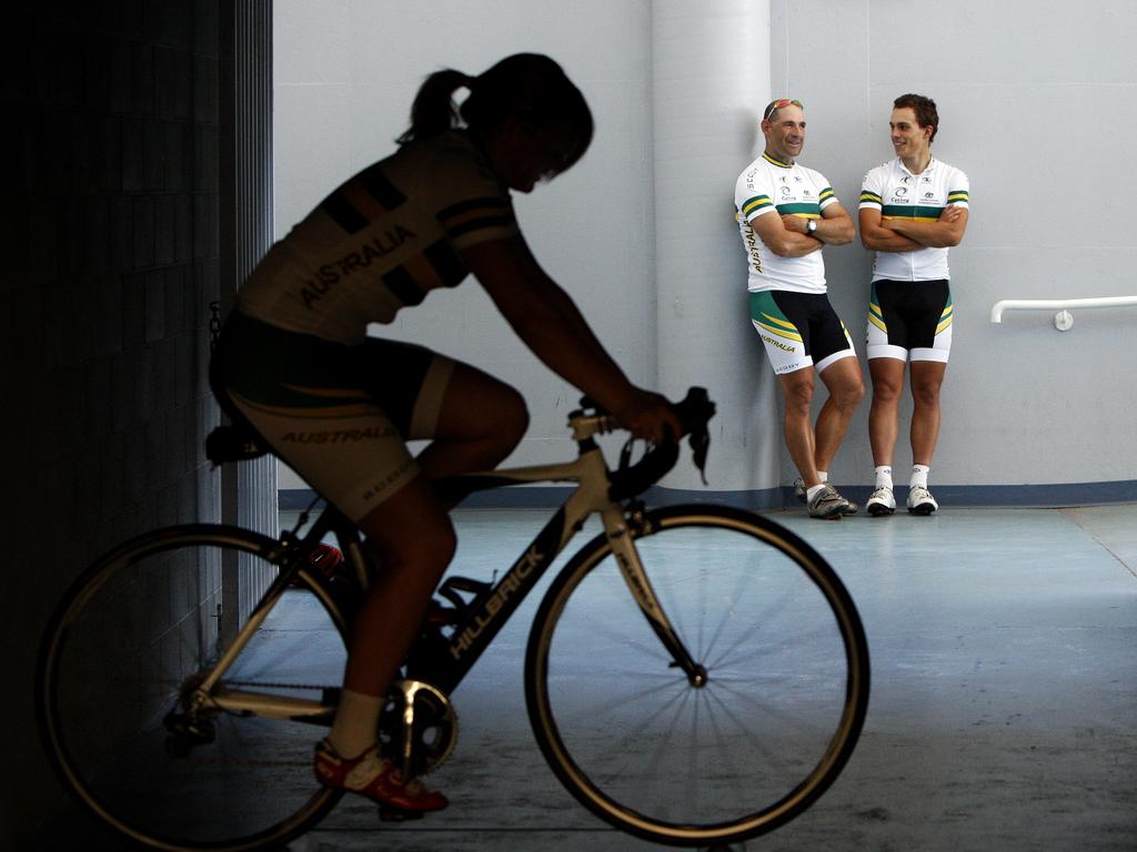 Kieran Modra and Scott McPhee, 19, before the Para-Cycling World Championships in Italy in 2016.