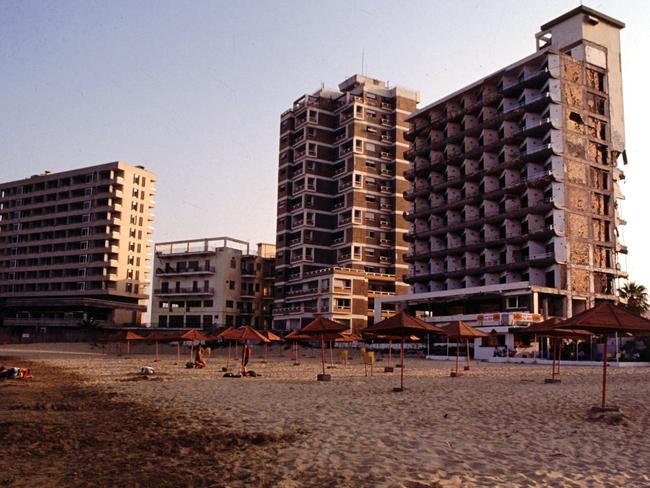 Abandoned hotels are occupied by the Turkish army not tourists these days. Picture: Harun Ucar