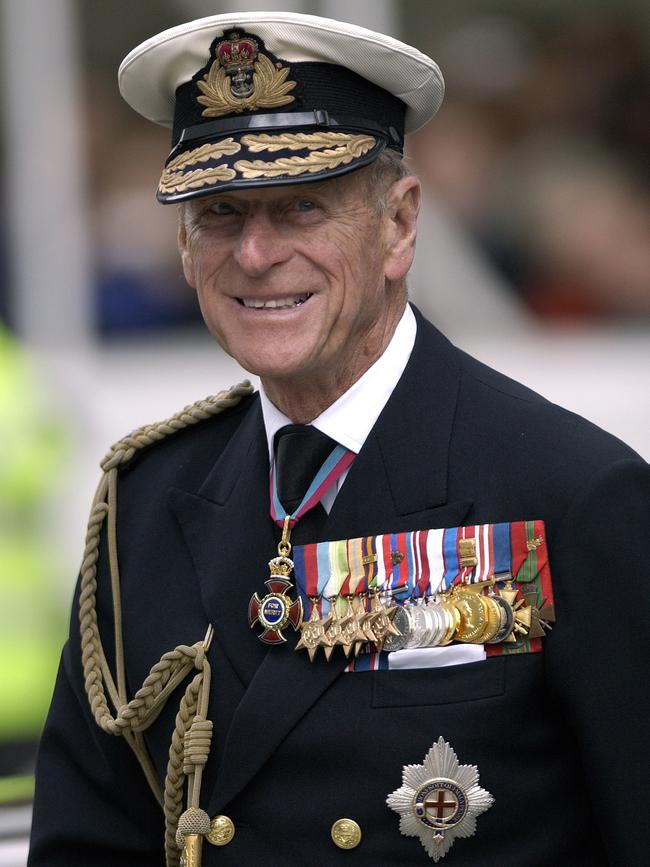 LPrince Philip in naval uniform. Picture: Getty Images