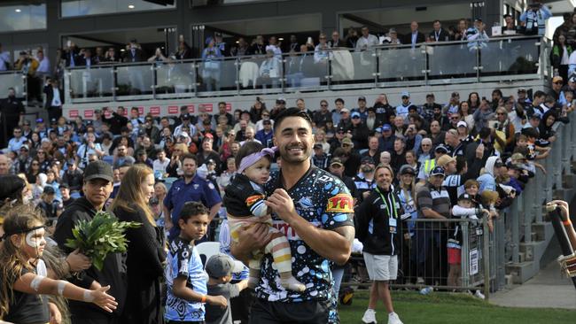 Fans enjoy the atmosphere at the NRL match between Cronulla Sharks and Gold Coast Titans at C.ex Stadium. Photo: Tim Jarrett