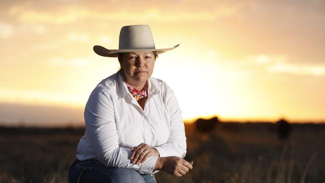 28/08/2019: Josie Angus on her cattle station north of Moranbah, 250KM west of Mackay. She and other graziers are upset about new Great Barrier Reef regulations which would impact their operations despite being such a vast distance from the coast. PIC: Damien Carty