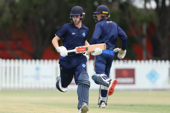 Eli Brain batting for Northern Suburbs against Toombul in their Under 17 cricket clash at Ian Healy Oval on Sunday. Picture Lachie Millard