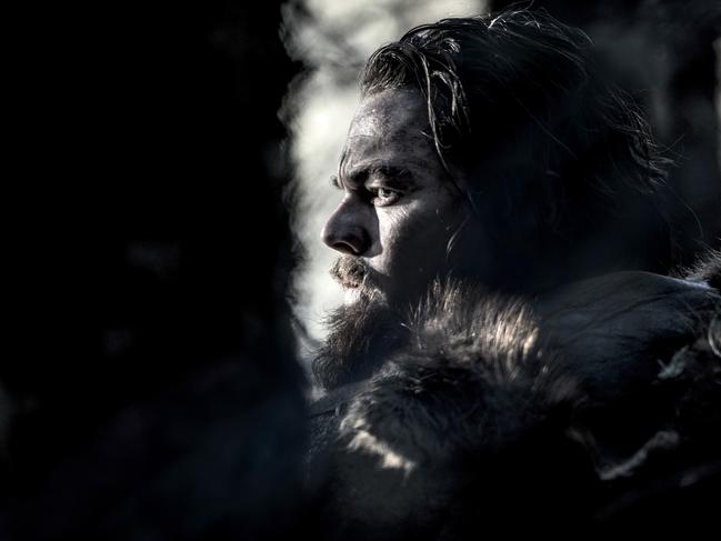 Leonardo DiCaprio as Hugh Glass in The Revenant.