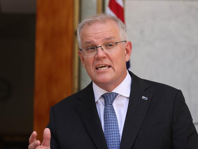 Prime Minister Scott Morrison announced up to 1700 Defence personnel would be made available. Picture: NCA/Gary Ramage